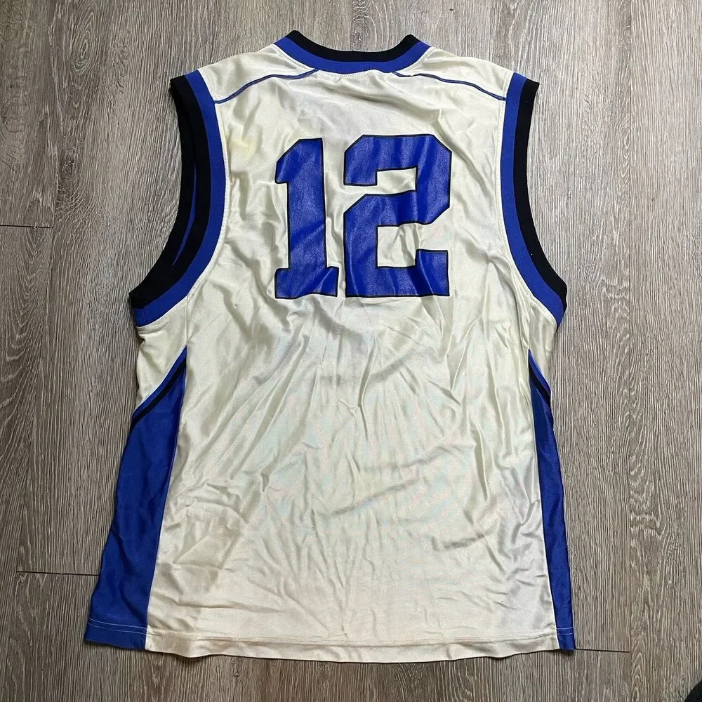 VINTAGE Seton Hall Pirates Basketball Jersey Men M White Adidas Y2K #12